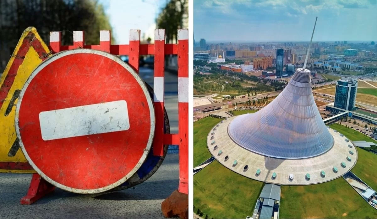 В Астане на неделю перекроют дорогу за «Хан Шатыром»