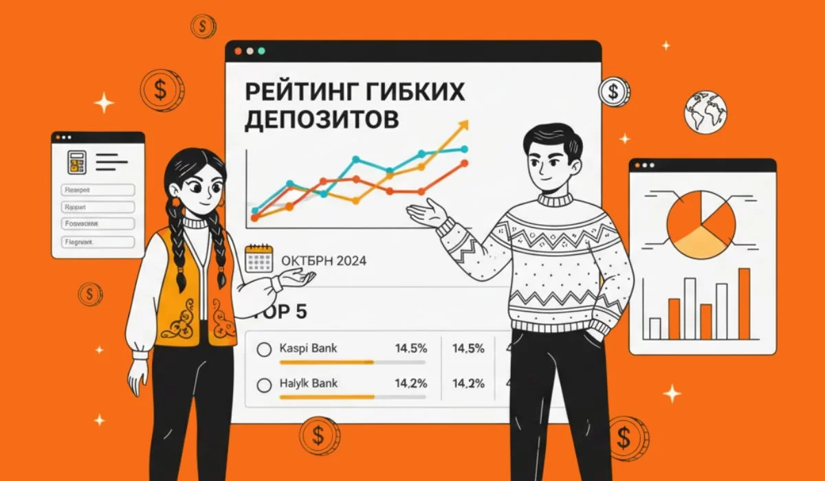 Лучшие гибкие депозиты октября 2025 в Казахстане: рейтинг Finratings.kz