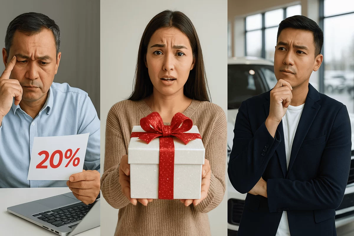 20% от Kaspi, обман с подарками, пенсионка на автолизинг - дайджест