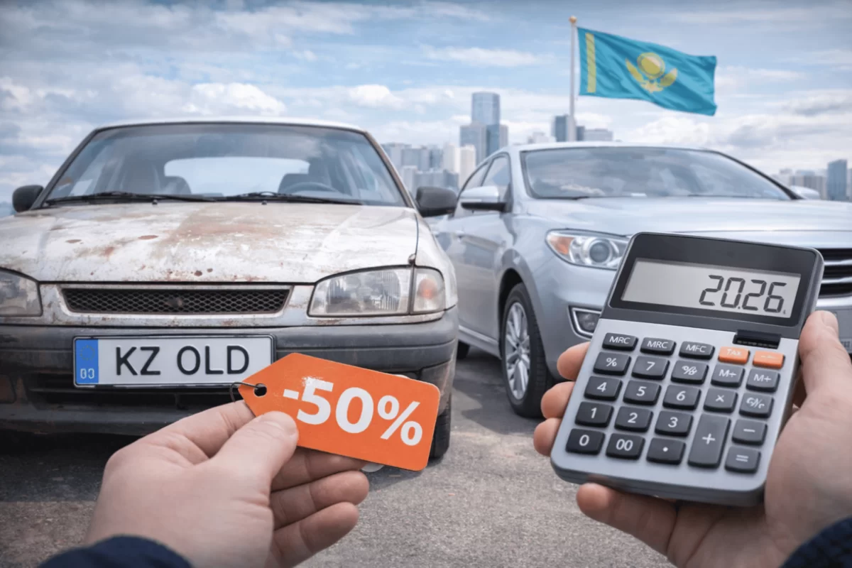 Налог на транспорт в Казахстане 2026: кто получит скидку 50%