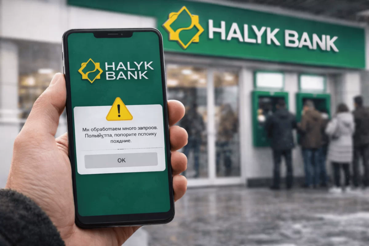 Сбой в Halyk Bank 5 января: клиенты жалуются на недоступность сервисов