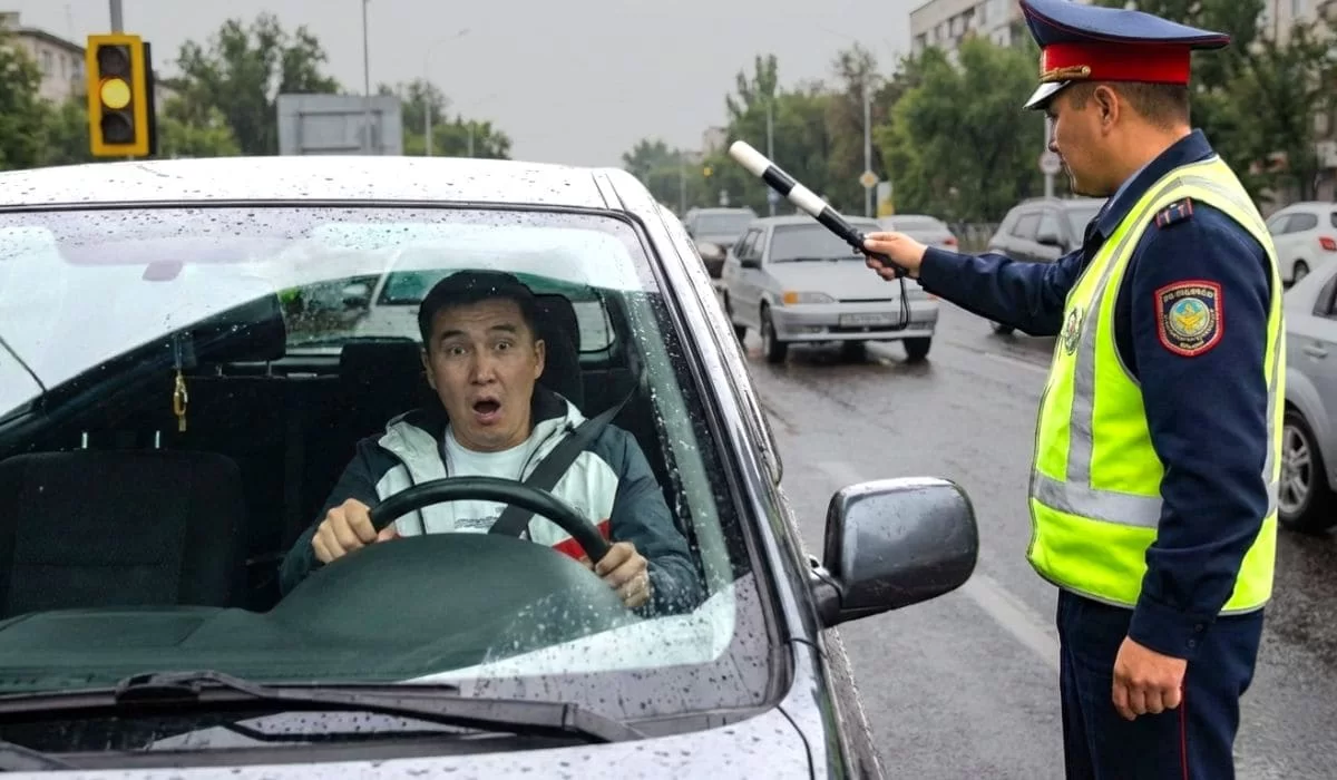 Штрафы за желтый сигнал светофора в Казахстане