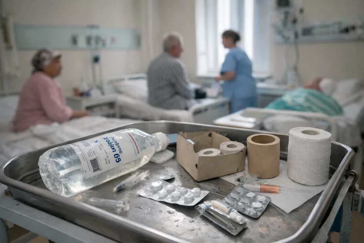 «Физраствор и бинты — из дома»: блогер заявила о дефиците в больнице Рудного