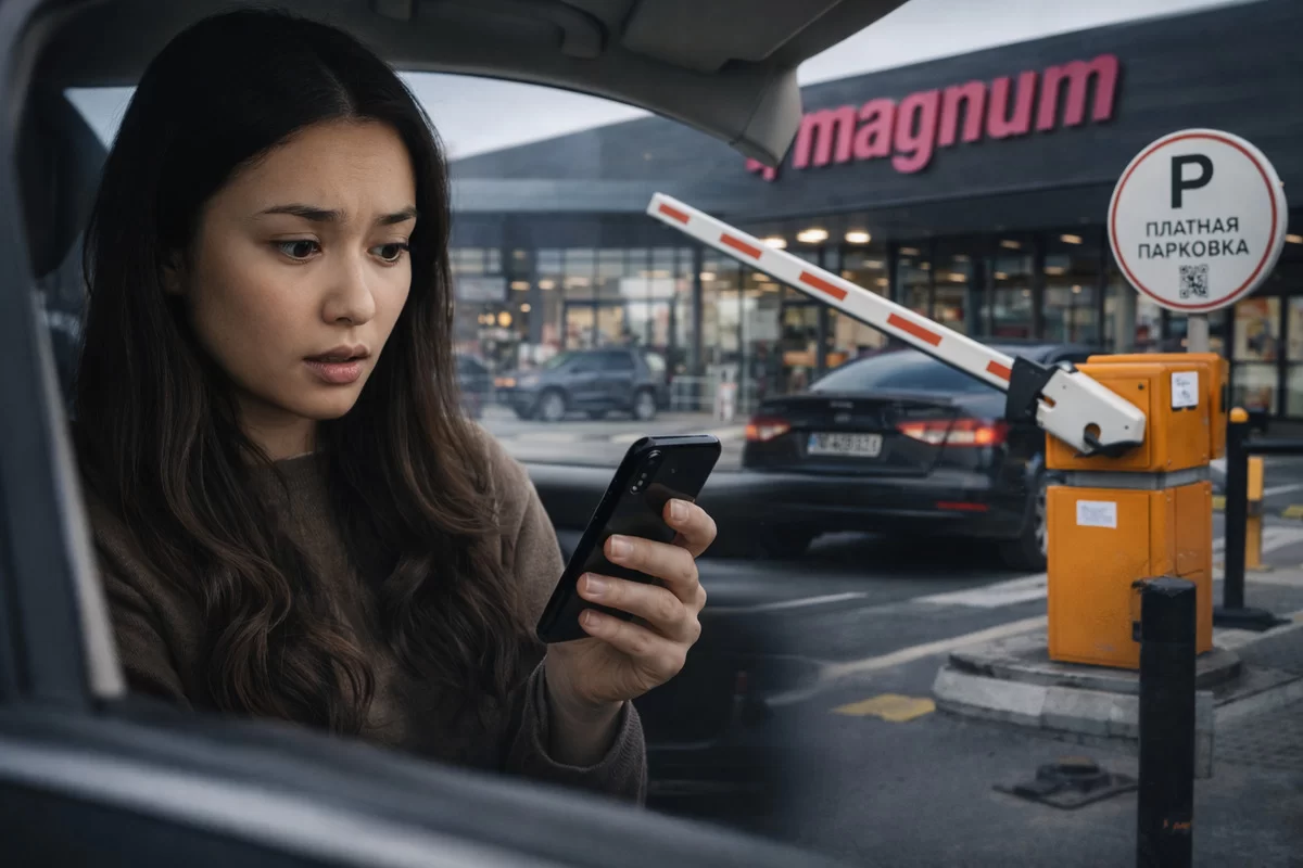 С алматинки списали 55 800 тенге за 15 минут парковки у Magnum
