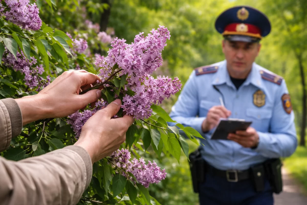 Штраф до 216 тысяч: можно ли срывать сирень в городе