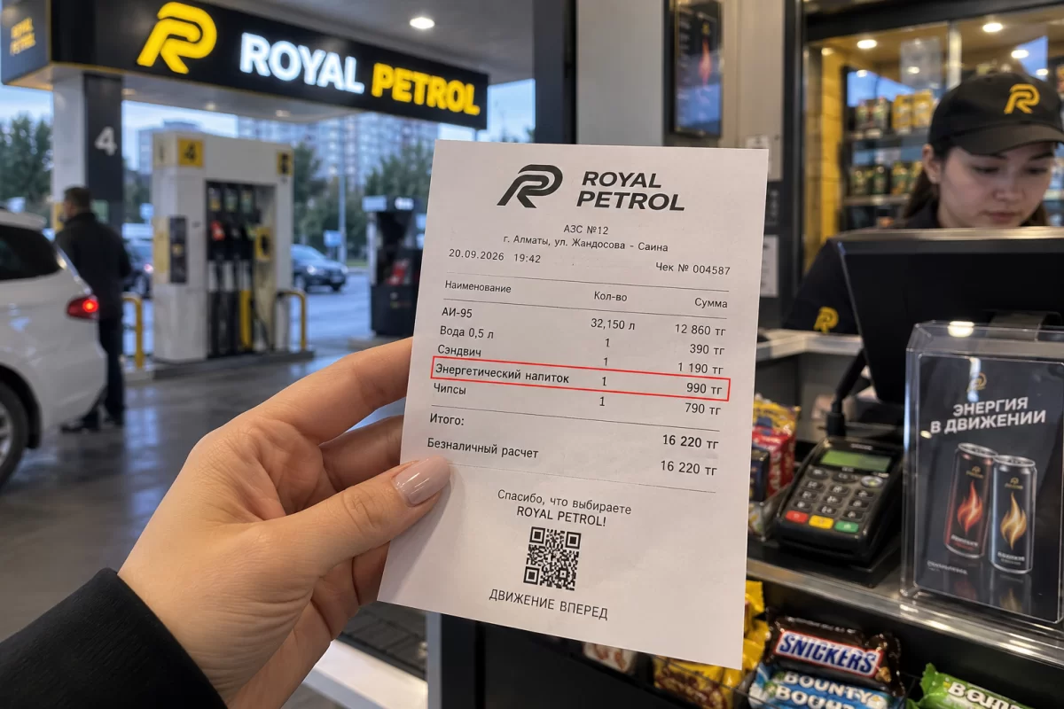 Товар, которого не было: алматинка заявила об обмане на АЗС Royal Petrol