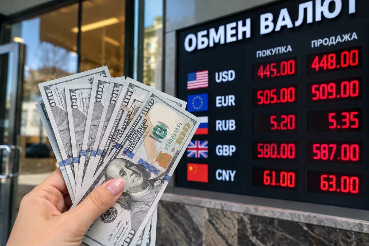 До 448 тенге доходит цена доллара в обменниках Казахстана