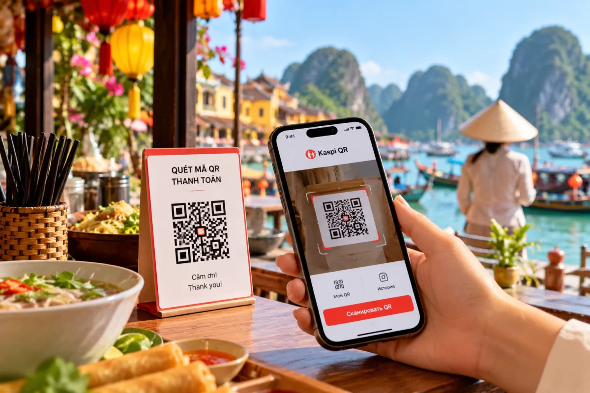 Kaspi.kz запустил оплату покупок во Вьетнаме через Kaspi QR
