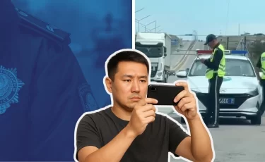Очередное хамство полицейских сняли на видео в Казахстане