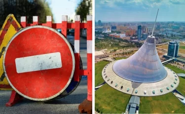 В Астане на неделю перекроют дорогу за «Хан Шатыром»