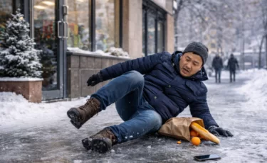 Упали на льду у магазина: инструкция, как взыскать компенсацию