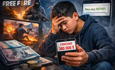 Подросток потерял 380 тысяч тенге из-за Free Fir