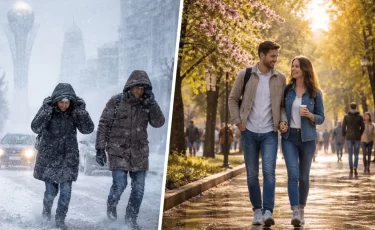 Астану накроет метель, на юге почти лето: прогноз на 7–8 марта