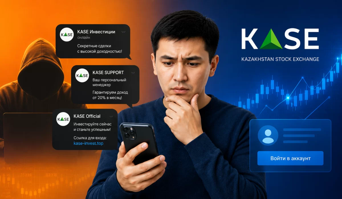 Мошенники продают казахстанцам «доступ к бирже» от имени KASE