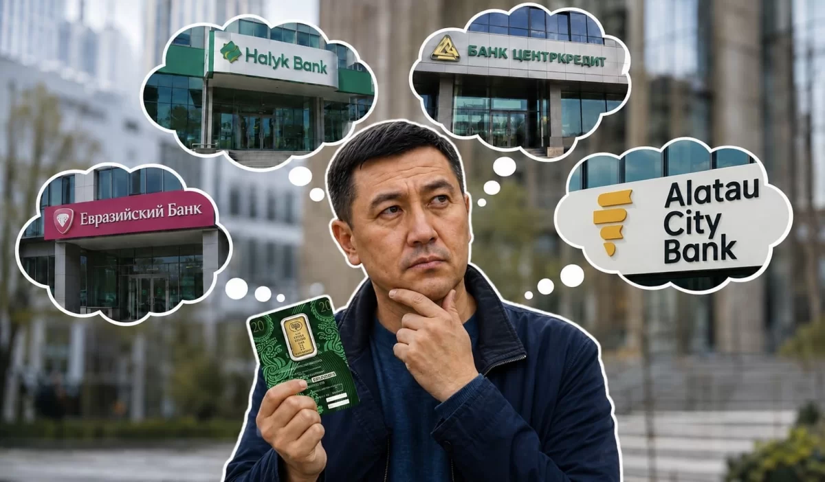 В каких банках Казахстана можно купить золотые слитки Нацбанка