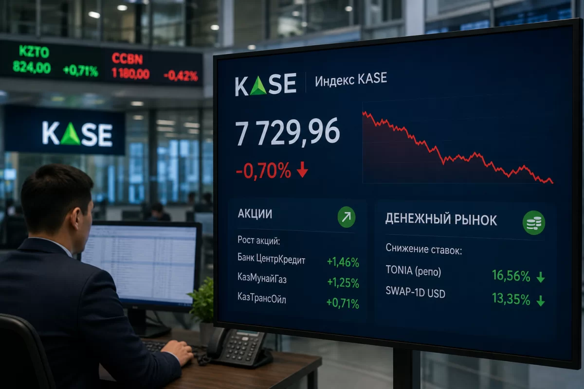 Что происходит с тенге, акциями и нефтью после торгов KASE