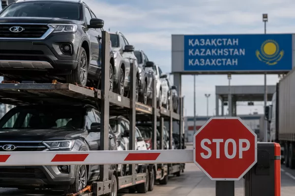 Импорт российских автомобилей в Казахстан практически остановился