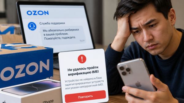 Казахстанец купил телефон на Ozon и 40 дней решал проблему с IMEI