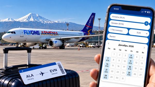 Билеты из Алматы за 7 500 тенге: FLYONE ARMENIA запустила распродажу