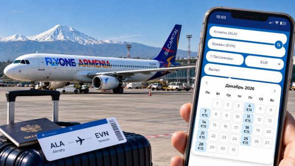 Билеты из Алматы за 7 500 тенге: FLYONE ARMENIA запустила распродажу