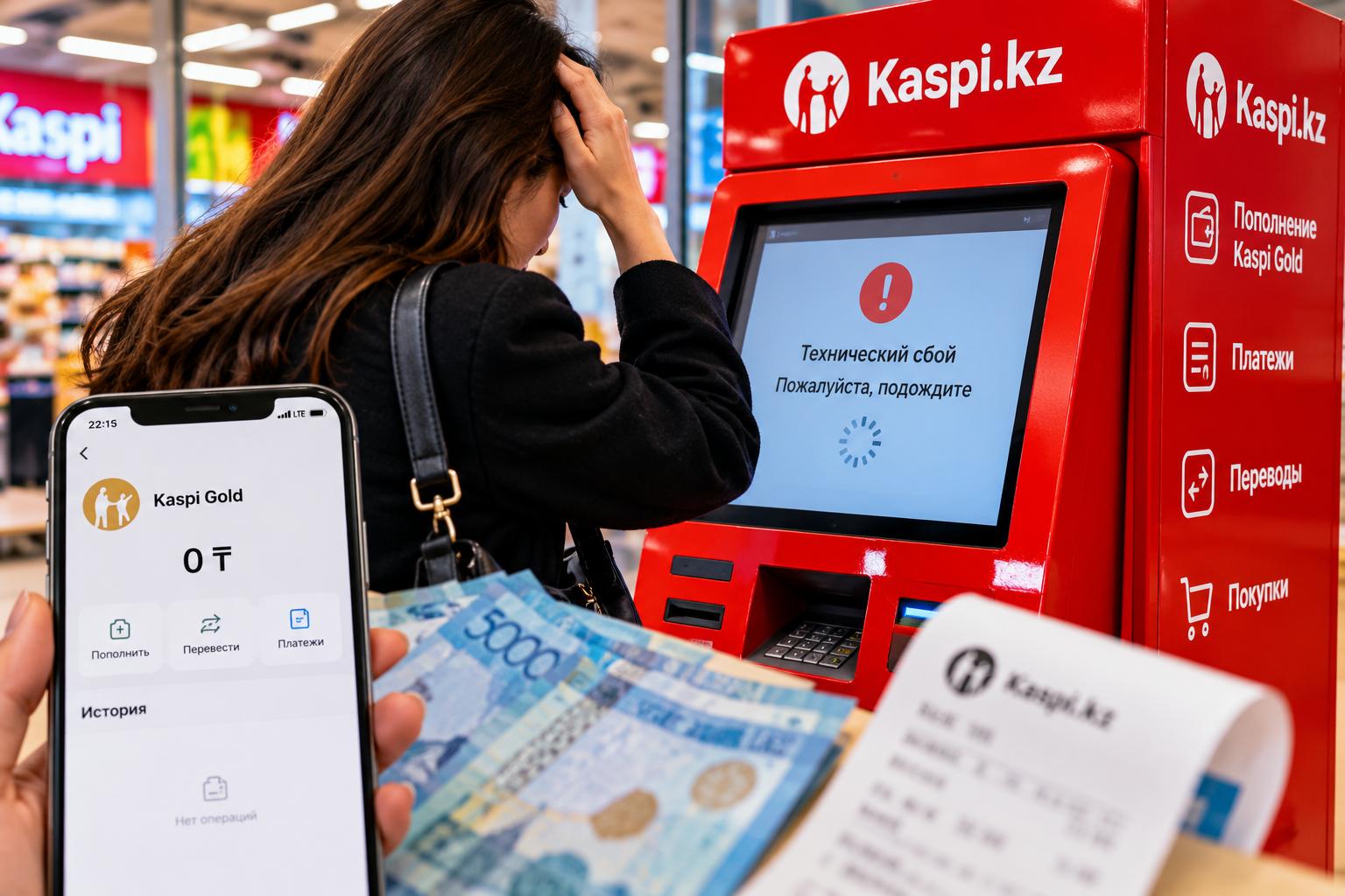 Клиенты Kaspi жалуются на проблемы с зачислением денег