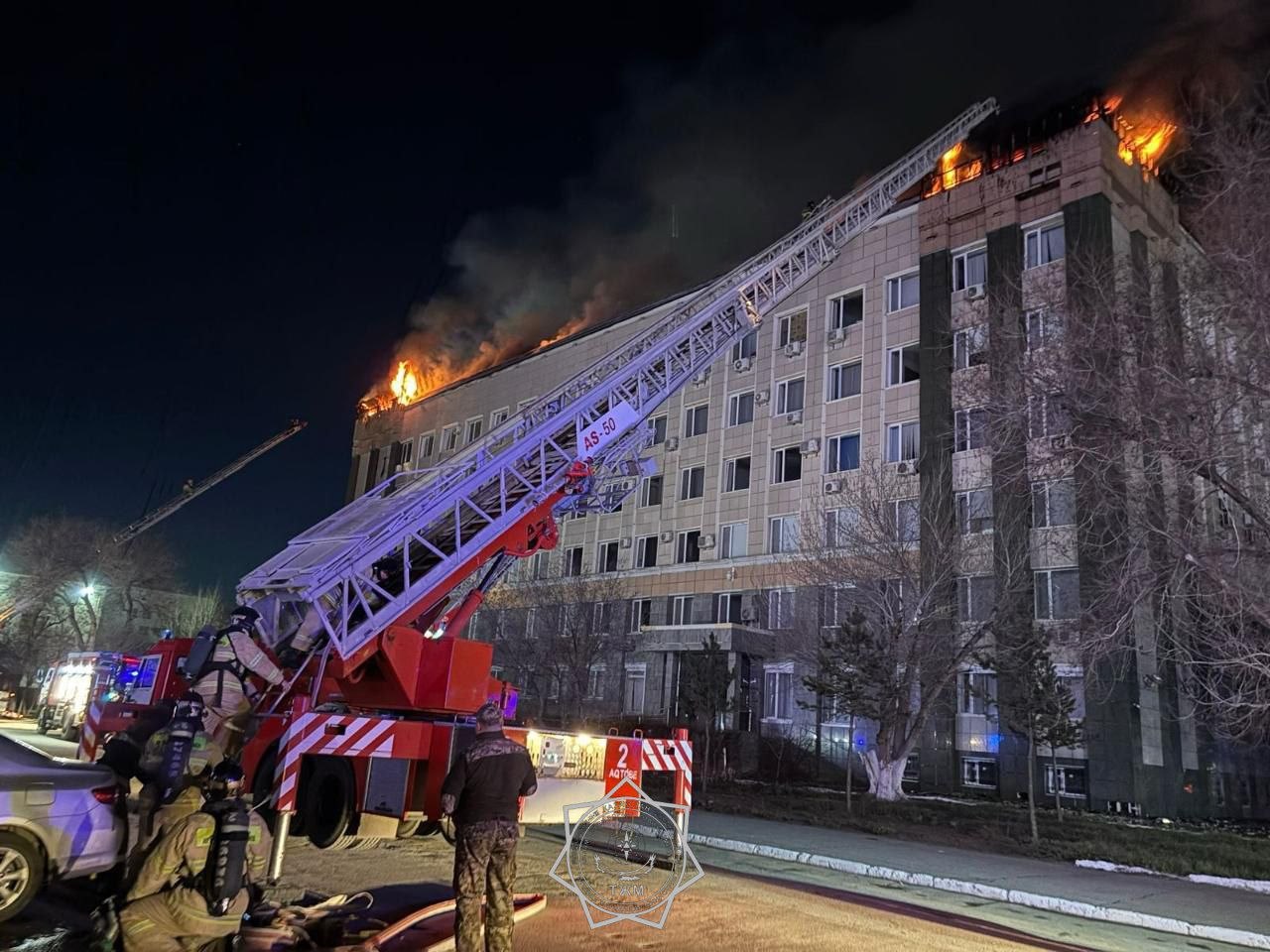 Здание областного акимата загорелось в Актобе