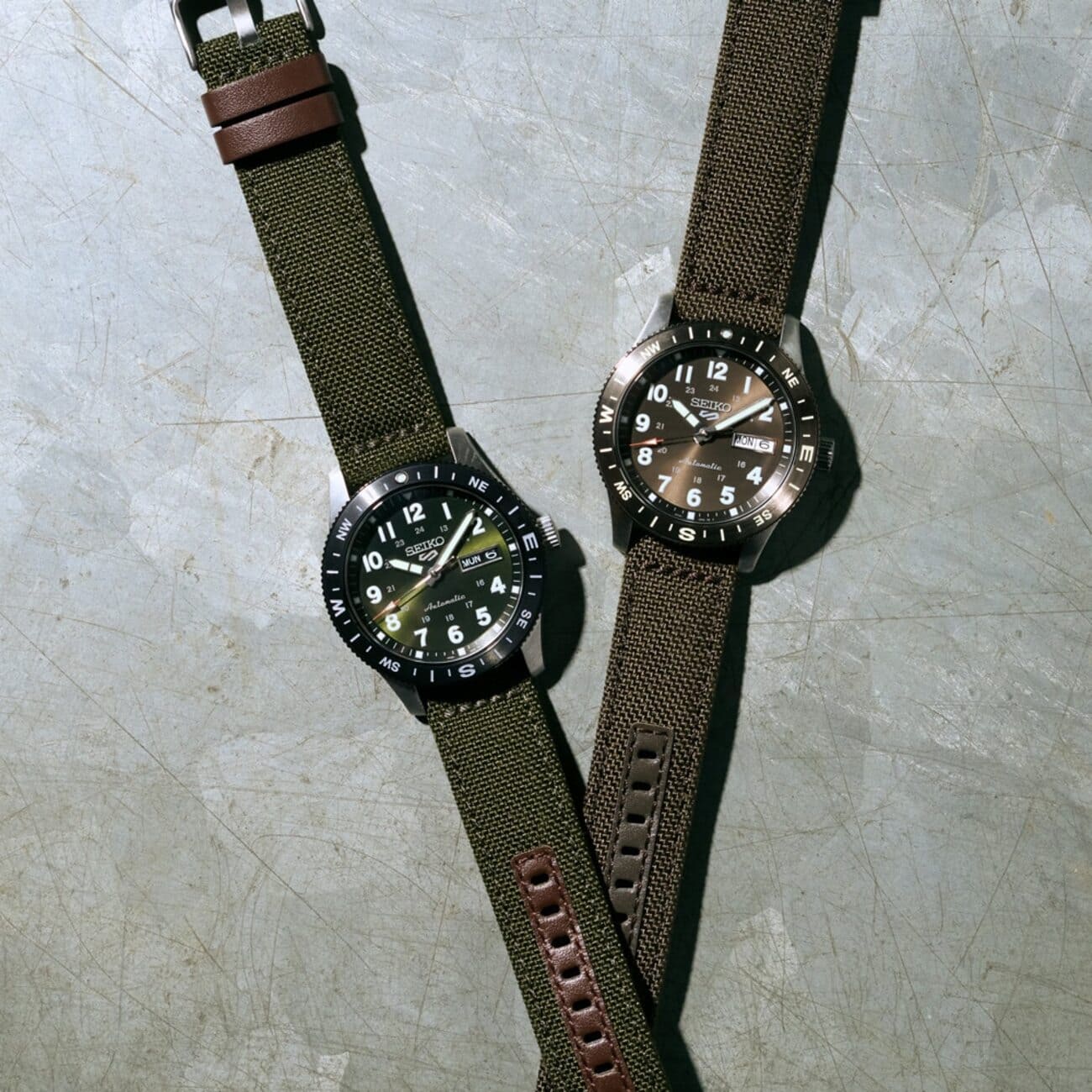 Seiko 5 Sports Compass-Bezel Field Watches